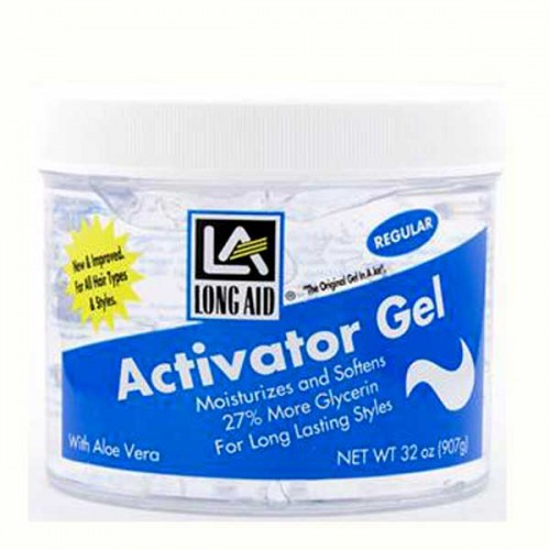 Long Aid Curl Activator Gel with Aloe Vera Regular 32oz